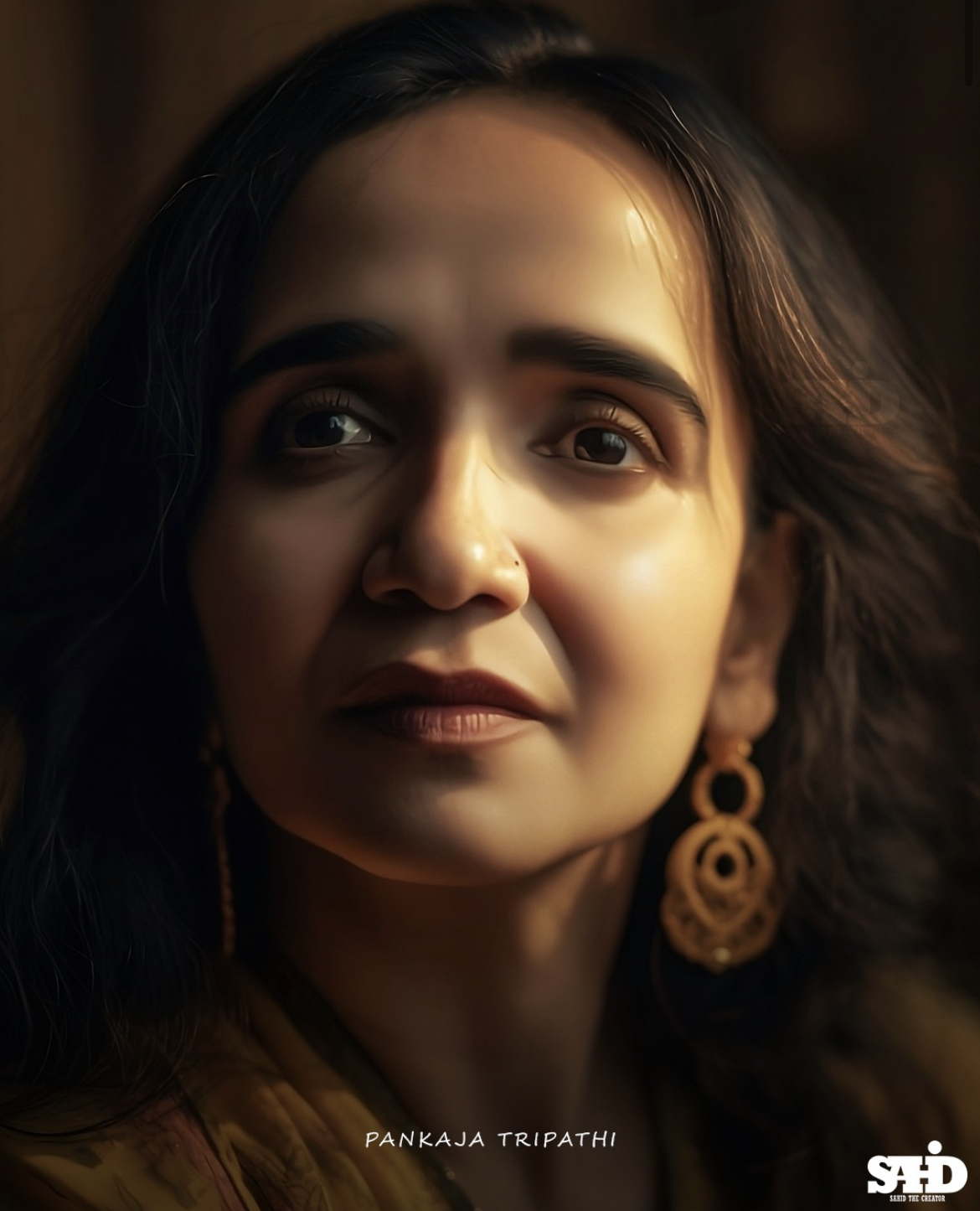 AI Photos Of Bollywood Actors As Women - Pankaj Tripathi