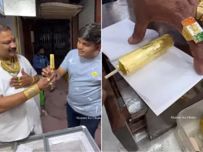 Indore Street Vendor Takes Desserts to the Next Level with Luxurious Gold Kulfi