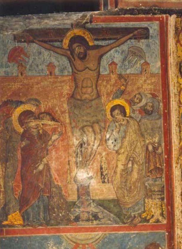 1000 year old painting of Jesus has a UFO