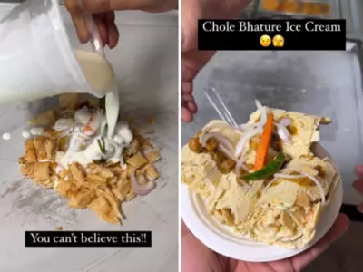Man Makes Chole Bhature Ice Cream