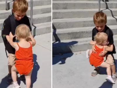The Perfect Reaction Witnessing the Love between Siblings