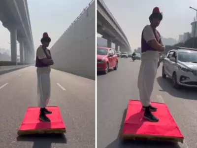 The streets of Gurugram are shaken by Aladdin and his magic carpet