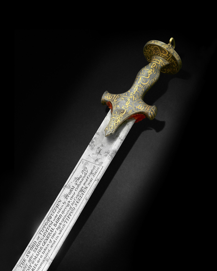 Sword with gold hilt Tipu Sultan