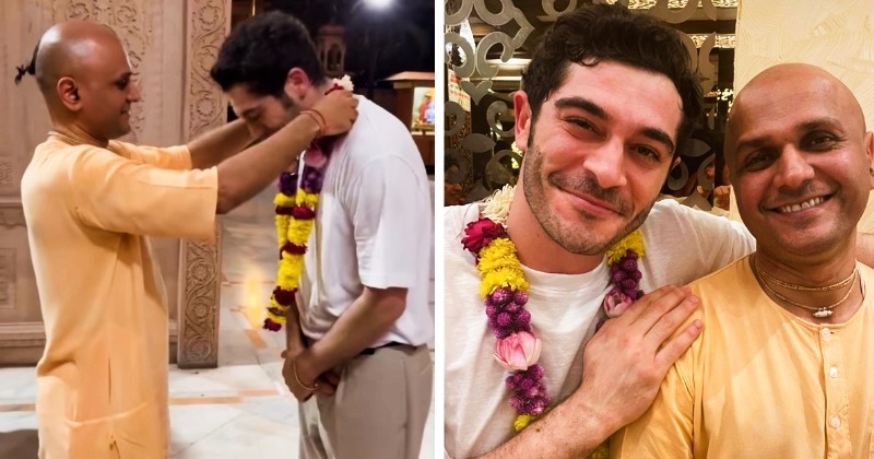 Turkish Actor Burak Deniz Visits ISKCON Temple