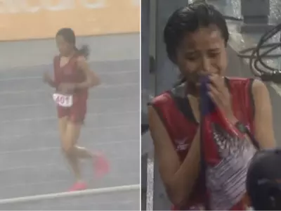 Woman Athlete Did Not Stop Herself From Winning Despite Heavy Rain
