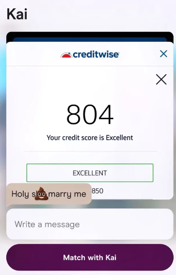 Women add credit score to dating profile