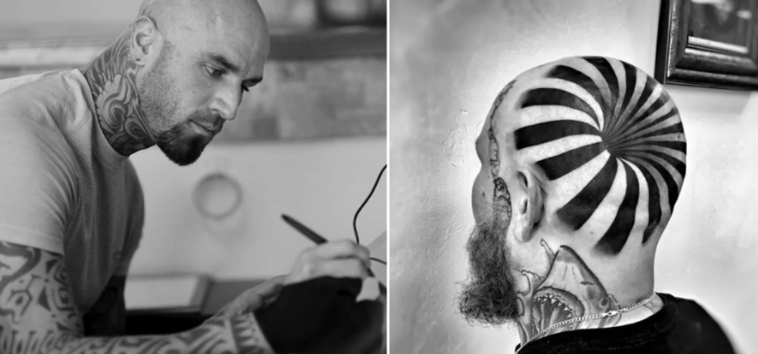 Bald Head Temporary Tattoos