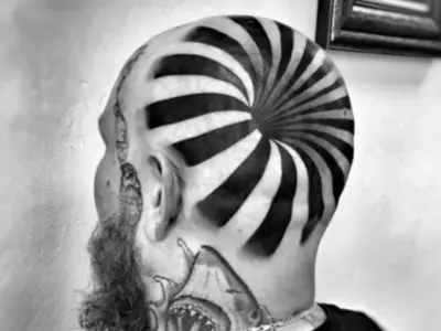 optical illusion tattoo