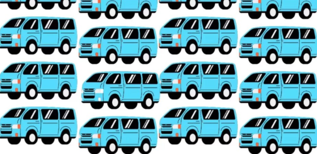 A High Driving Iq Would Allow You To Figure Out Which Van Is The Odd One Out Out Of The Bunch In This Optical Illusion