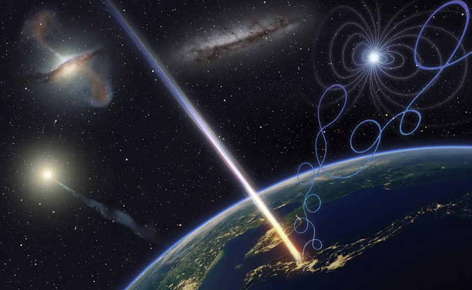 An extremely high energy particle has been detected falling to Earth, leaving scientists baffled.