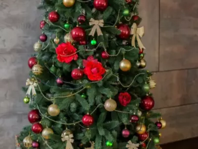Find All 10 Green Baubles On The Christmas Tree With This Festive Optical Illusion