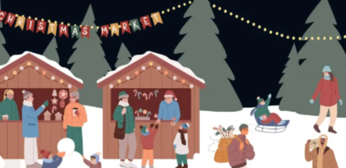 In This Scene From The Christmas Market, Spot The Five Mince Pies By Using Your Optical Illusion Skills