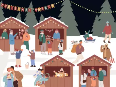 In This Scene From The Christmas Market, Spot The Five Mince Pies By Using Your Optical Illusion Skills