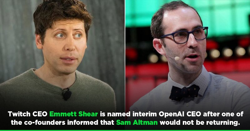 Sam Altman Will Not Return To OpenAI, Board Names Emmett Shear As New CEO: Report