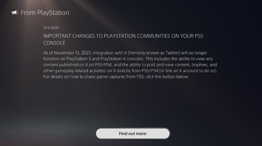 Sony to remove Twitter integration on PS4, PS5 in latest blow to X