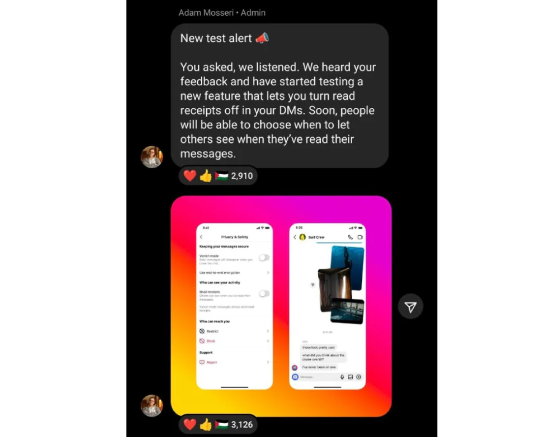Instagram Currently Testing New Feature To Turn Off Read Receipts In DMs