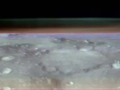 NASA's Odyssey Orbiter Captures Unprecedented Image Of Martian Horizon