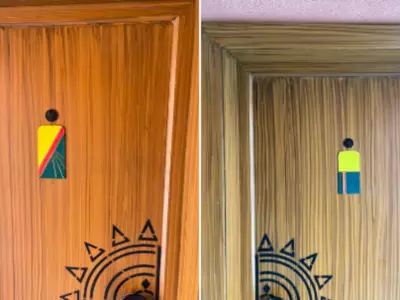 The Internet Is Confused By Gender Signs On Bathroom Doors At A Jaipur Restaurant