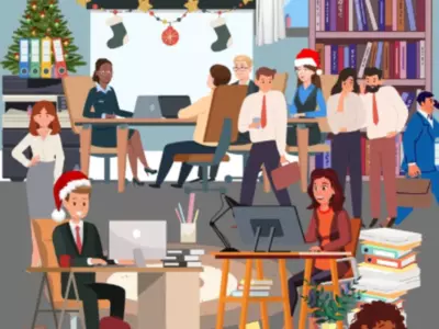 This Optical Illusion Will Lead You To Discover All Six Of Santas Gifts Hidden Around The Office