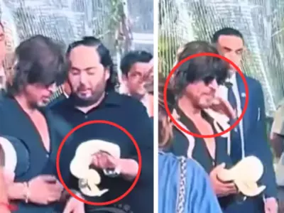 Video Of Anant Ambani Handing Over A Snake To Shah Rukh Khan At A Party Is Now Viral