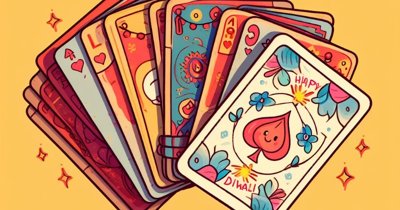 Optical Illusion: High IQ Find The Number Of Cards In A Diwali Themed Deck