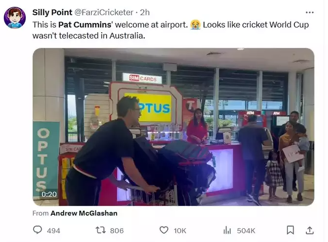 World Cup 2023 Pat Cummins return Australia no grand welcome at airport