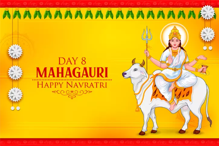 Happy Navratri 2023 Day 8 And Maha Ashtami Maa Mahagauri Wishes Quotes Status And Messages To 0178