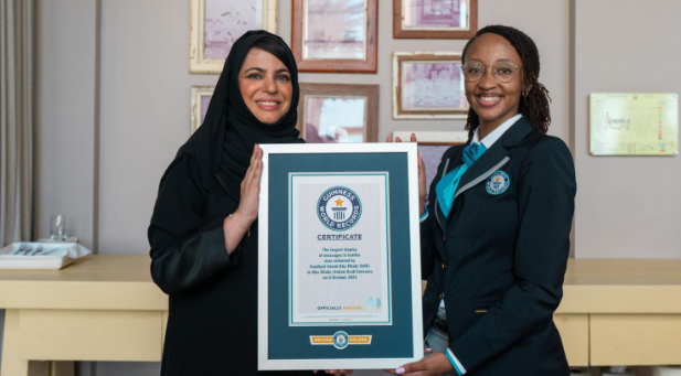 A message in a bottle breaks a Guinness World Record on an island in the United Arab Emirates