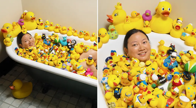 A Seattle woman has accumulated 5,631 rubber ducks
