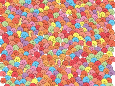 Find The Heart Hidden Among The Snails In This Optical Illusion