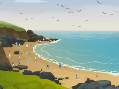 Look For All 13 Dogs On The Beach In This Viral Optical Illusion