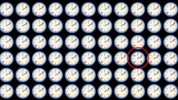 Optical Illusion Intelligence Test Find the Stranger Clock