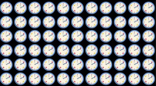 Optical Illusion IQ Test Find The Odd One Out Clock