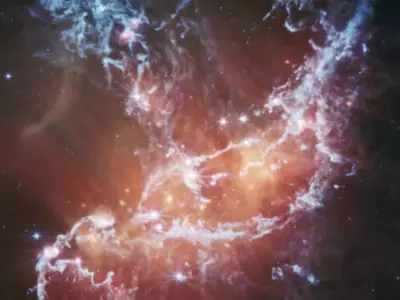 James Webb Captures Star-Forming Region In Nearby Dwarf Galaxy
