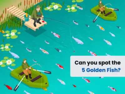 See If You Can Find Five Golden Fish Among The Sea Life In This Optical Illusion Challenge