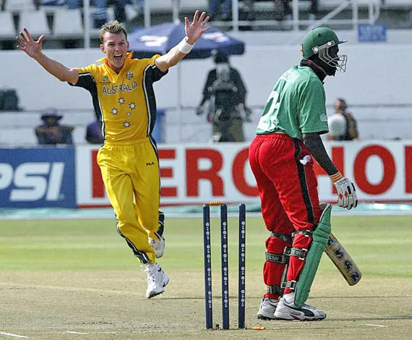 brett lee hat trick 2003 world cup