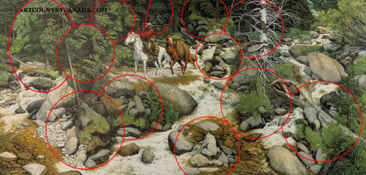 You have to find 13 hidden faces in this optical illusion