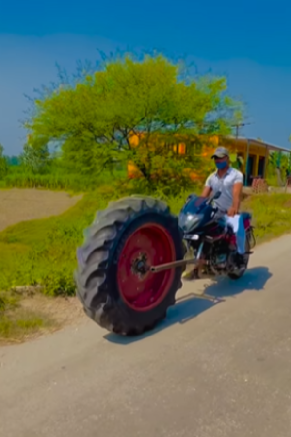 bike with tractor tyre 