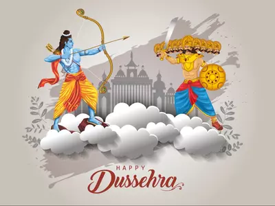Happy Dussehra 2023 wishes with text image
