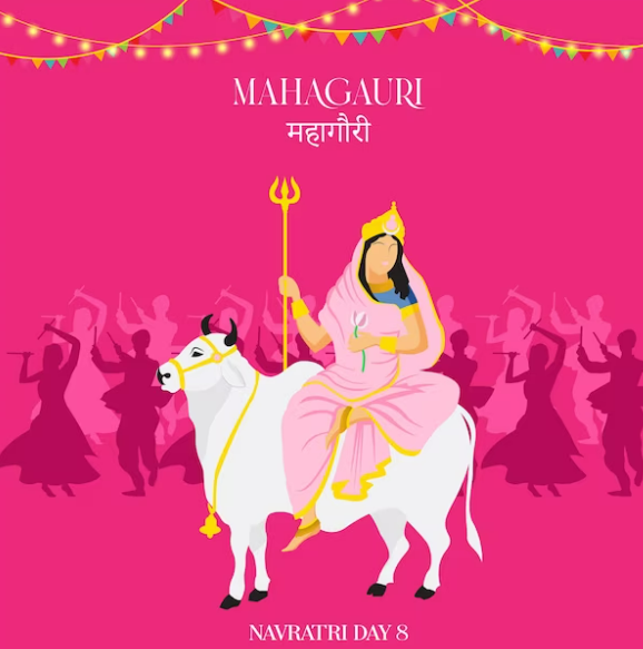 8th Day Of Shardiya Navratri Maa Mahagauri Puja In Hindi महा अष्टमी के दिन मां महागौरी की पूजा 2642