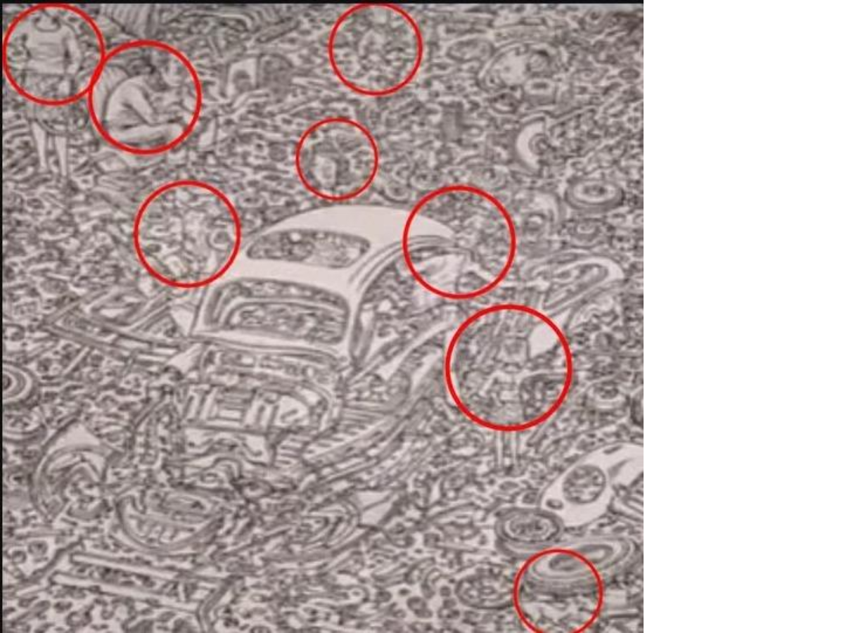 Optical illusion: discover the hidden faces in this confusing image and test your IQ 