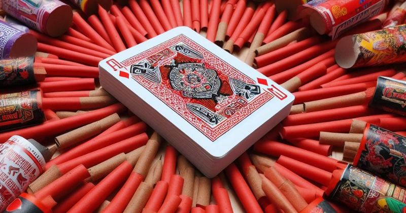 Character Take a look at With Playing cards And Firecrackers