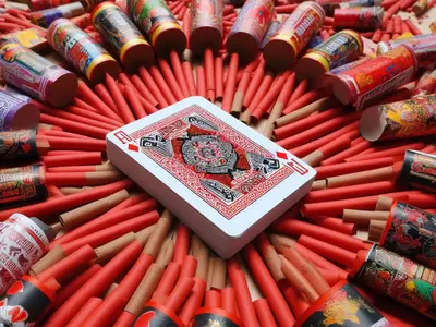 deck of cards or firecrackers 