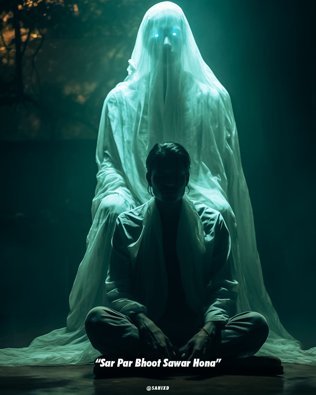 sir par bhoot sawar hona/ instagram/sahixd