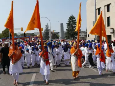 A Parade Of Sikhs From Manitoba Was Held In Downtown Winnipeg On Sunday