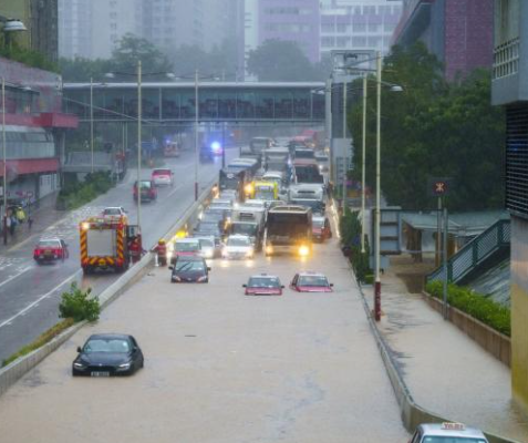 Record amount of rain has caused Hong Kong to shut down the city