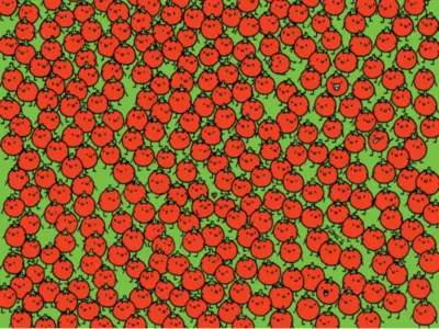 Here's A New Optical Illusion Find The 3 Apples Hiding Among The Tomatoes