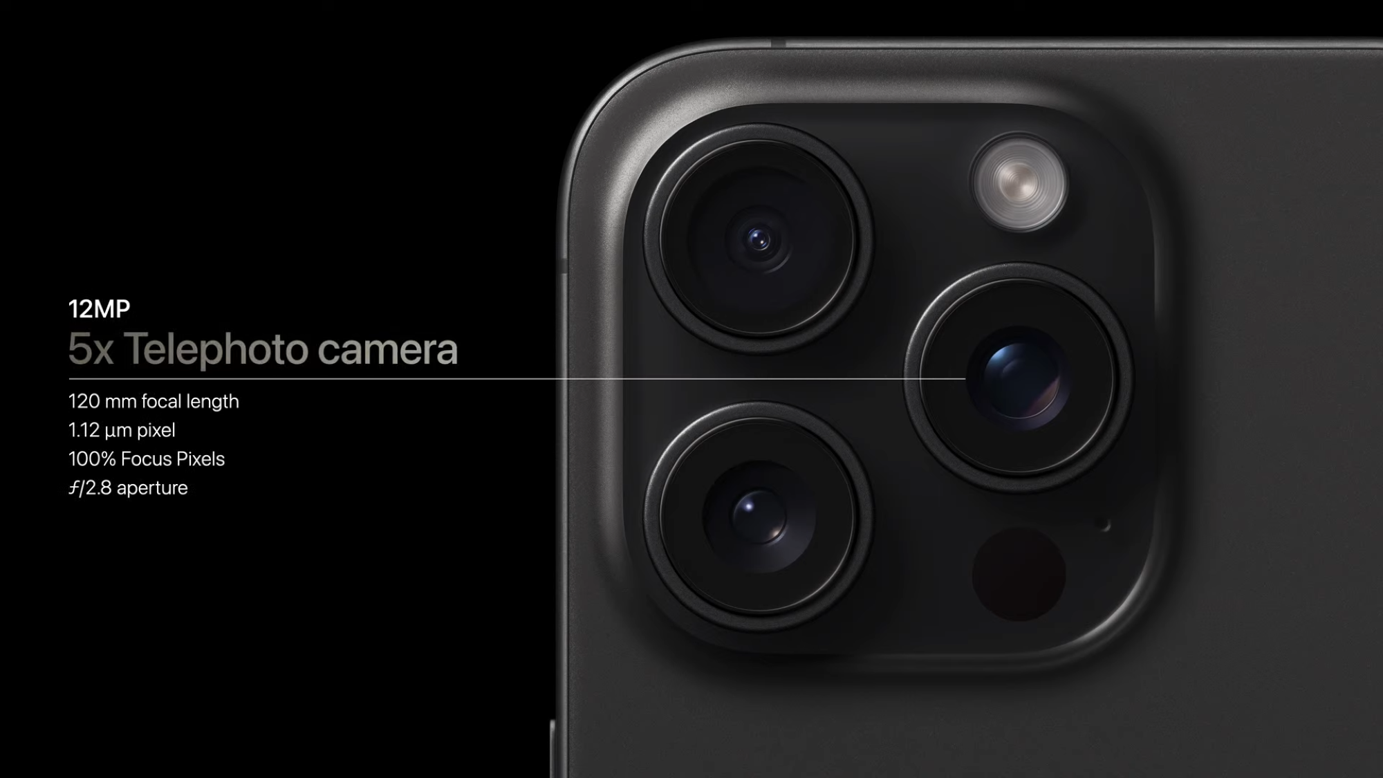 iPhone 15 Pro fotoaparát