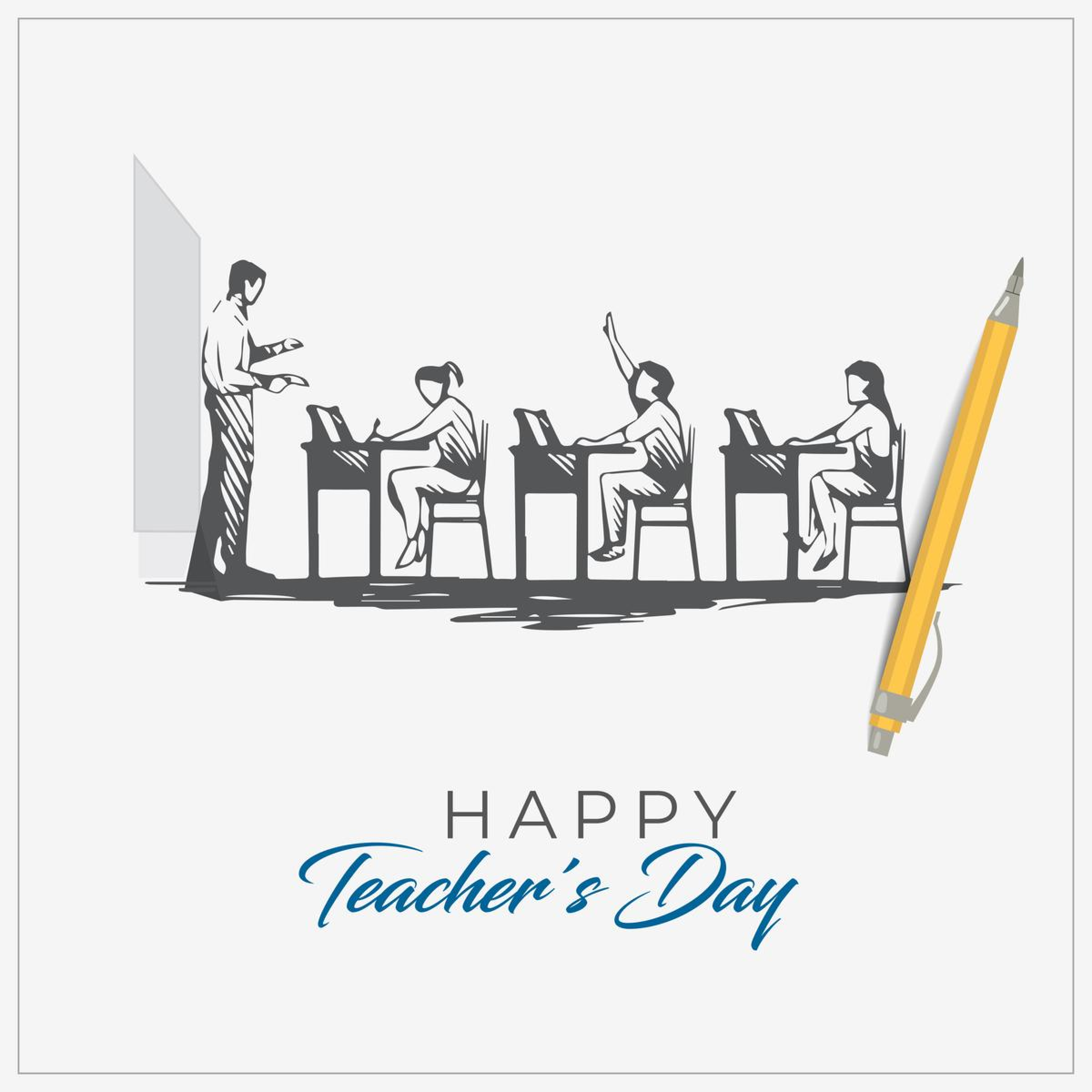 Cartoon Line Drawing Book Teachers Day Greeting Banner Template Download on  Pngtree