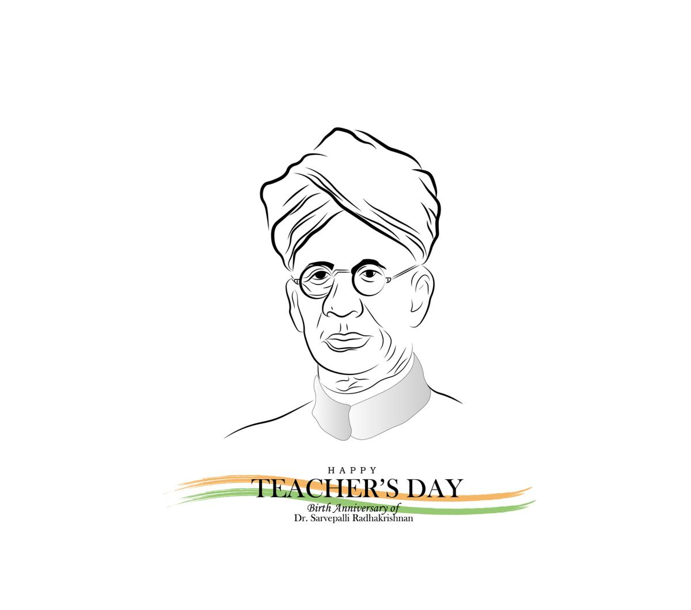 Teacher's day Special drawing of Sarvepalli Radhakrishnan || How to draw  Sarvepalli Radhakrishnan - YouTube